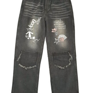 Sweat/Jeans Combination Pant J1