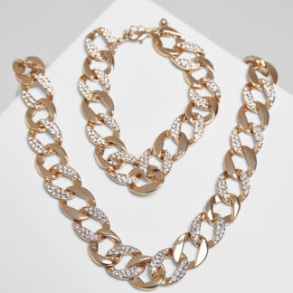 Basic Diamond Neckless And Bracelet Set TB4052